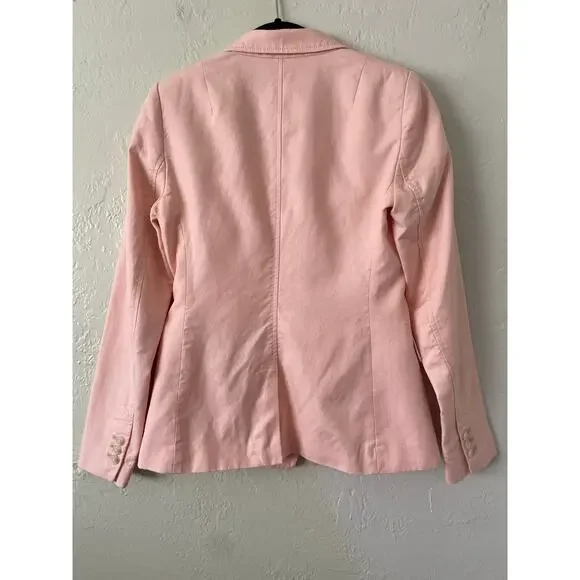 Banana Republic Linen Cotton Blazer Jacket Spring Work Wear Office Professional - Picture 4 of 9
